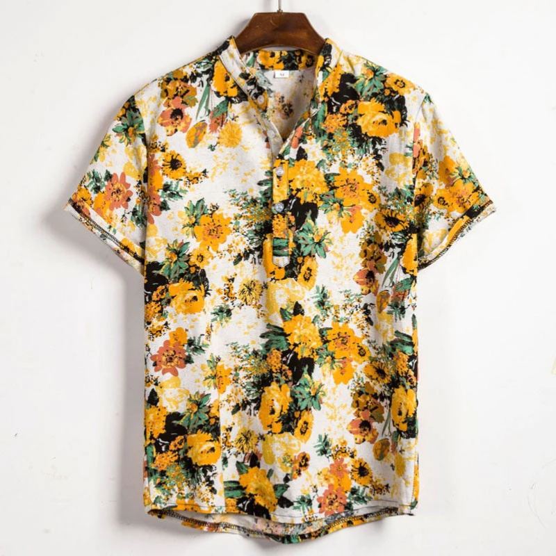 Men's Summer Shirt – Short Sleeve Casual Cotton Top for Warm Weather Wear