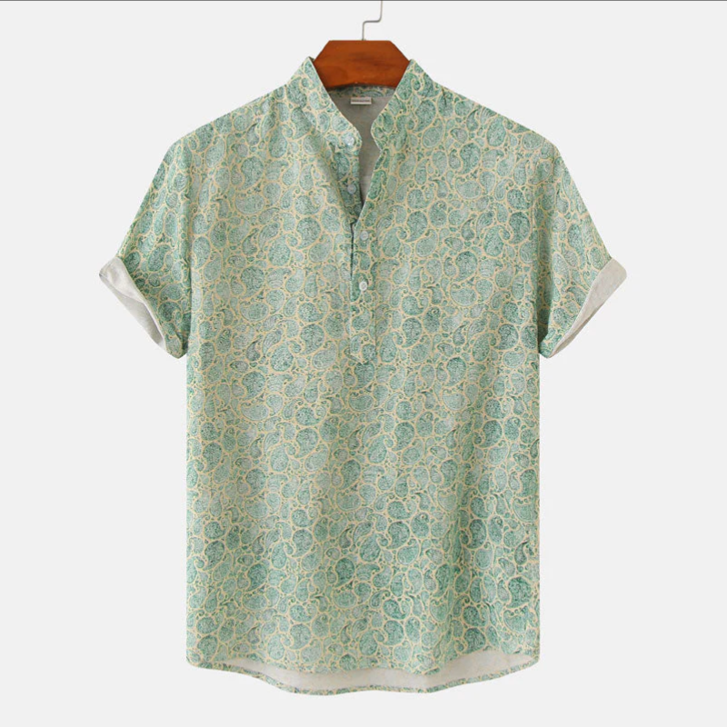 Men's Summer Shirt – Short Sleeve Casual Cotton Top for Warm Weather Wear