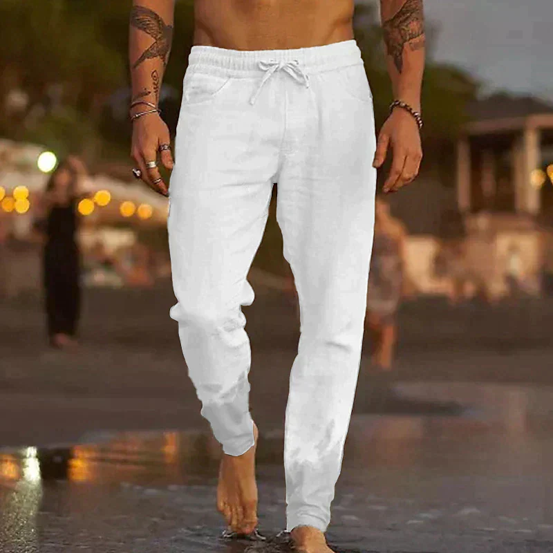 Men's Summer Trousers Beige – Lightweight Casual Pants for Warm Weather