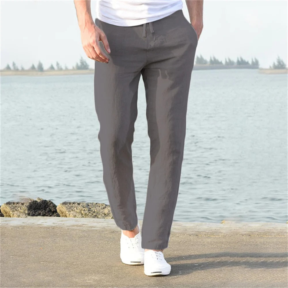 Men's Lightweight Summer Trousers – Breathable Casual Pants for Warm Weather