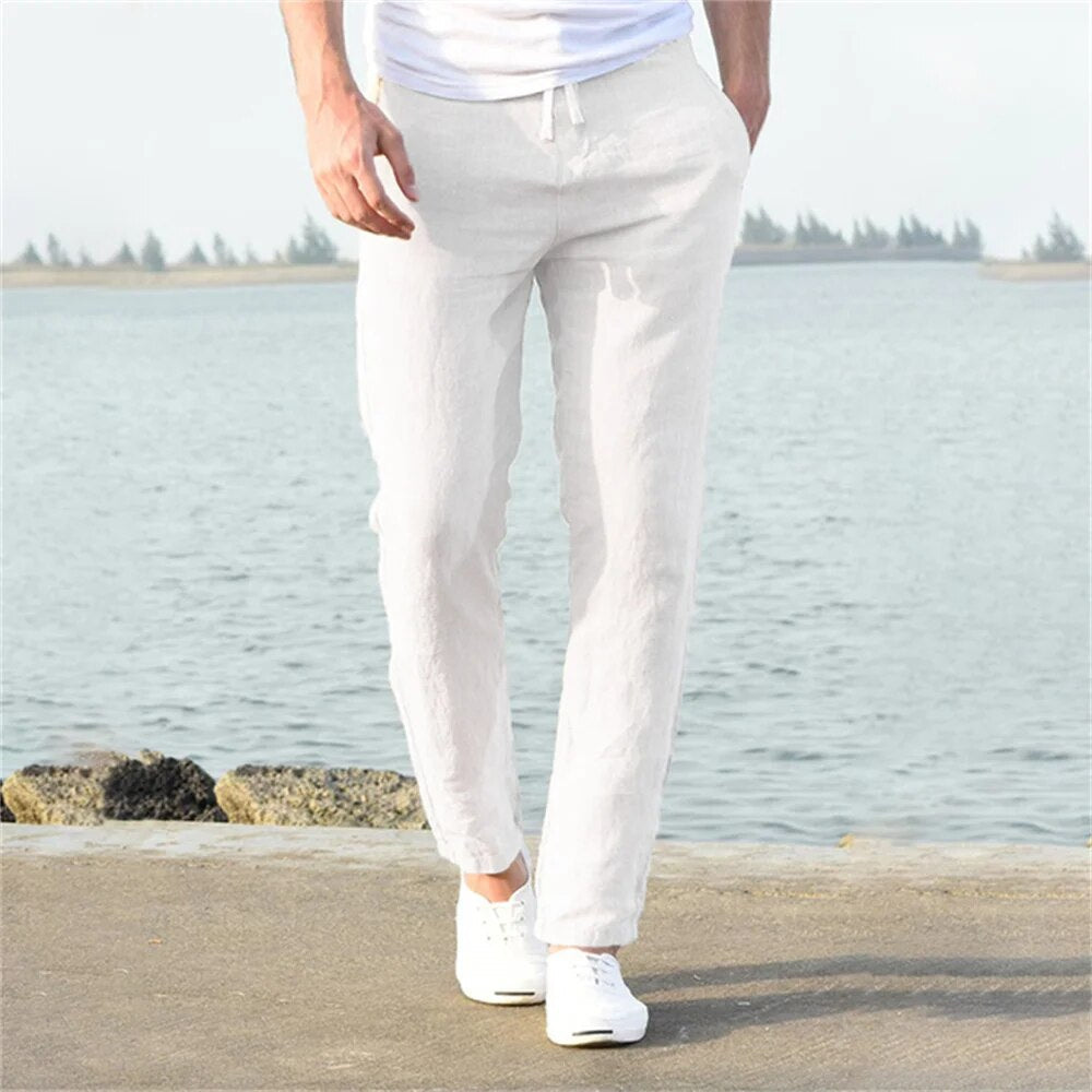 Men's Lightweight Summer Trousers – Breathable Casual Pants for Warm Weather