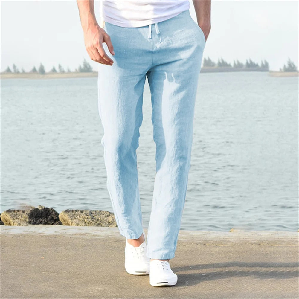 Men's Lightweight Summer Trousers – Breathable Casual Pants for Warm Weather