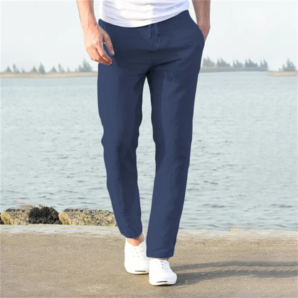 Men's Lightweight Summer Trousers – Breathable Casual Pants for Warm Weather