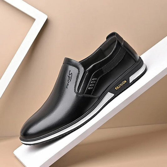 Men's Loafers Summer Shoes – Stylish Black Slip-On Casual Footwear