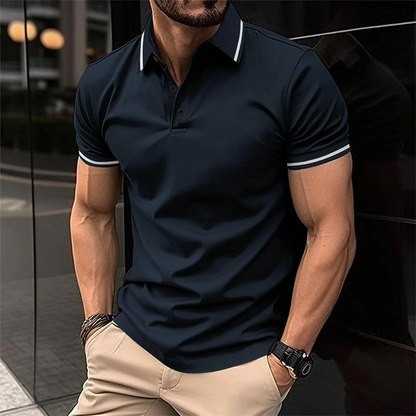 Men's Short Sleeve Polo Shirt – Classic Black Polo for Casual & Smart Wear