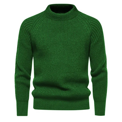 Men's Knit Stand Collar Jumper – Stylish Warm Sweater for Casual Wear