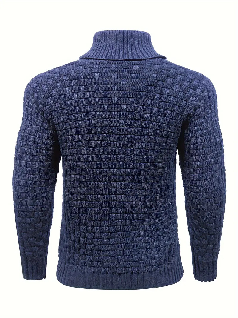 Men's Knit Stand Collar Jumper – Stylish Lightweight Sweater for Casual Wear