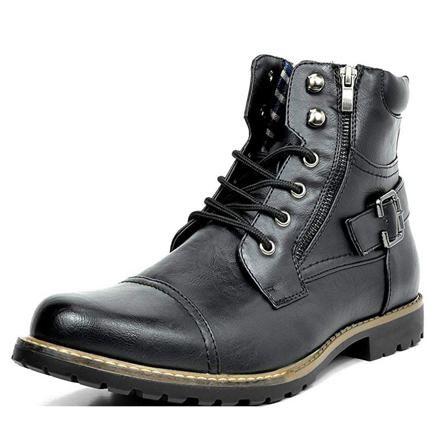 Men's Ankle Boots Black – Stylish Flat Leather Boots for Casual and Formal Wear