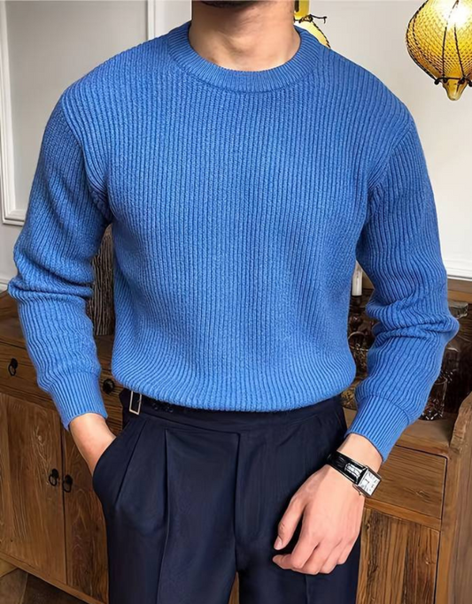 Men's Knitted Jumper – Stylish Short Sweater for Casual Wear