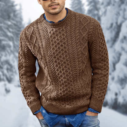 Men's Knitted Sweater Black – Stylish Warm Pullover for Casual Wear