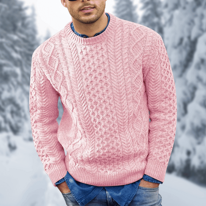 Men's Knitted Sweater Black – Stylish Warm Pullover for Casual Wear