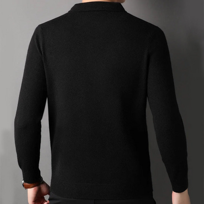 Men's Knitted Sweater – Black Jumper for Casual and Smart Outfits