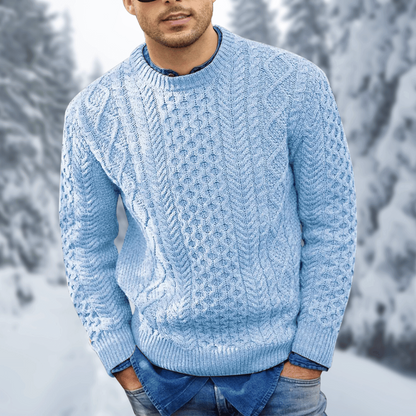 Men's Knitted Sweater Black – Stylish Warm Pullover for Casual Wear