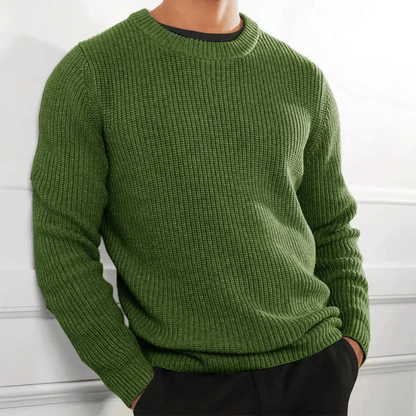 Men's Knitted Sweater Black – Stylish Warm Pullover for Casual Wear