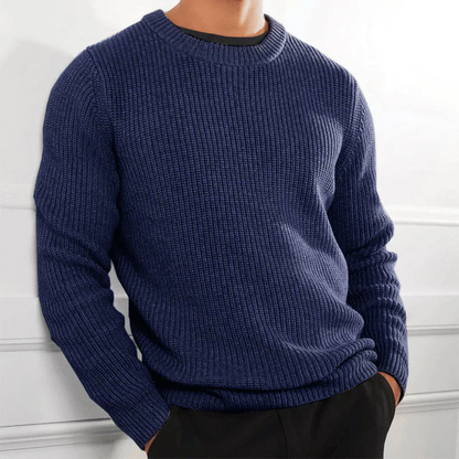 Men's Knitted Sweater Black – Stylish Warm Pullover for Casual Wear