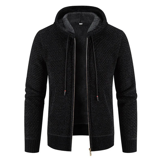 Men's Hooded Cardigan – Short Stylish Knit Sweater for Casual Wear