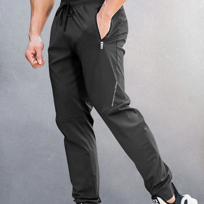 Jogging Trousers for Men – Grey Fitness Pants with Stretch Fabric and Pockets