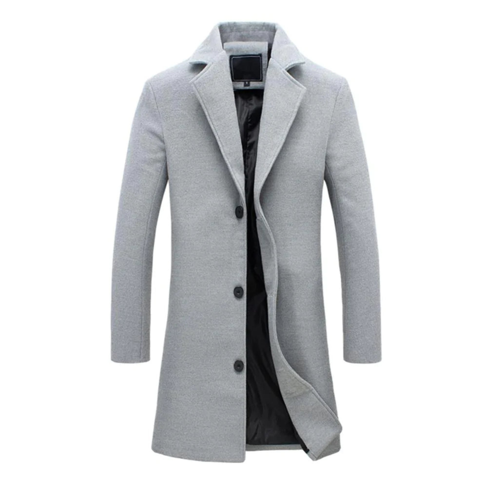 Men's Trench Coat Black – Stylish Long Jacket for Formal and Casual Wear