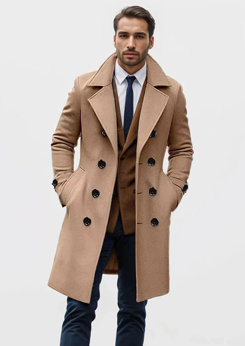 Men's Trench Coat Black – Stylish Long Jacket for Casual and Formal Wear