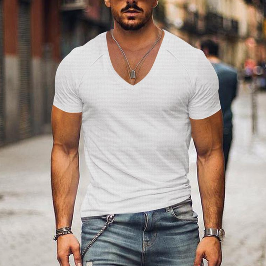 Men's V-Neck T-Shirt Slim Fit – Stylish Casual Tee for Everyday Wear