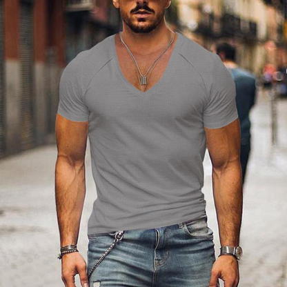 Men's V-Neck T-Shirt Slim Fit – Stylish Casual Tee for Everyday Wear