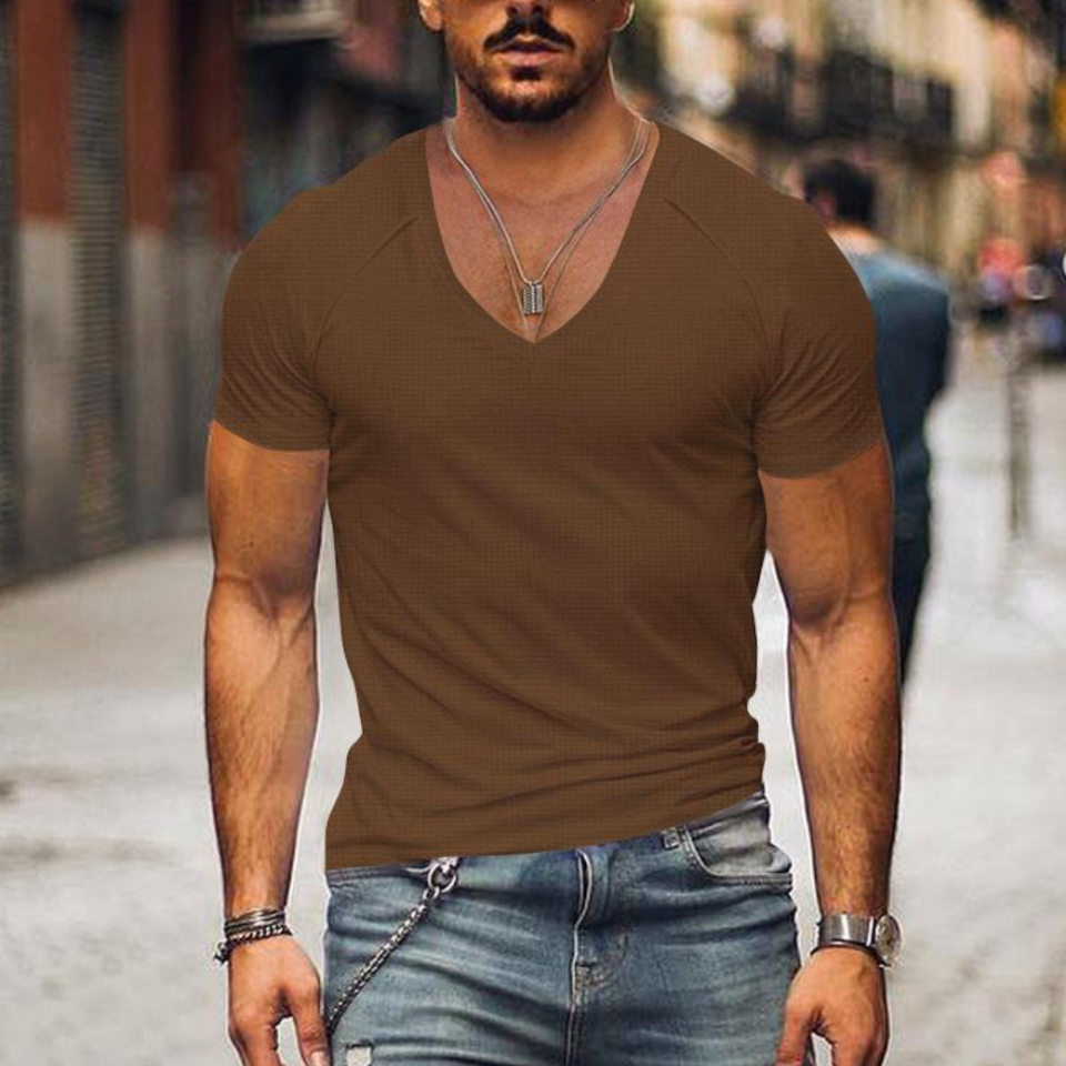 Men's V-Neck T-Shirt Slim Fit – Stylish Casual Tee for Everyday Wear