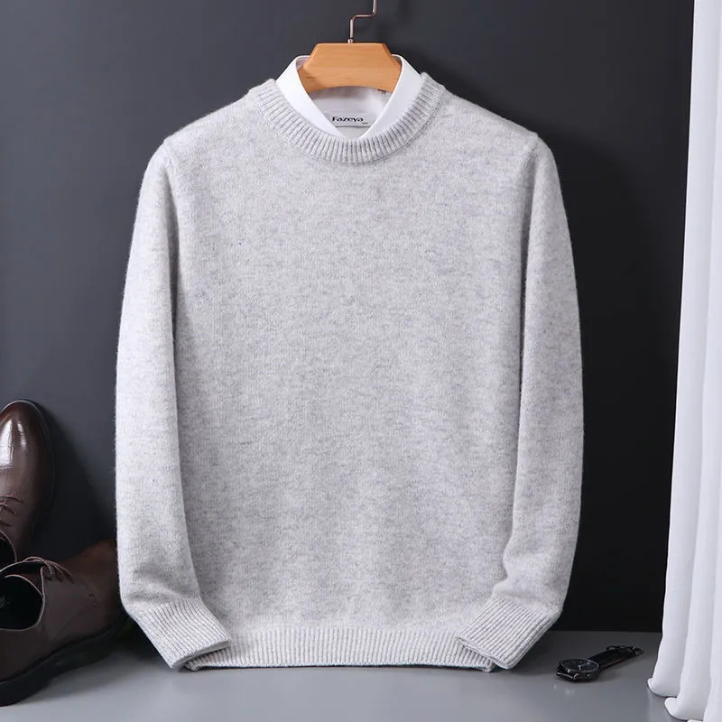 Men's Warm Knitted Jumper – Cozy Sweater for Winter and Casual Wear