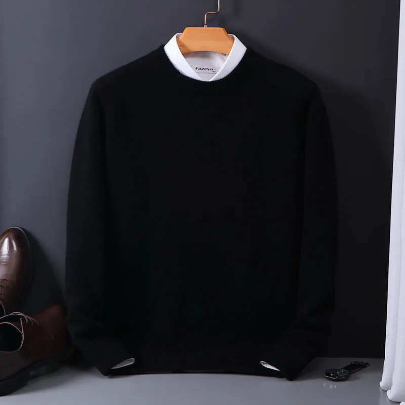 Men's Warm Knitted Jumper – Cozy Sweater for Winter and Casual Wear