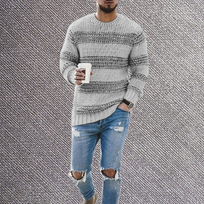 Men's Warm Knitted Jumper – Cozy Sweater for Winter Style and Comfort