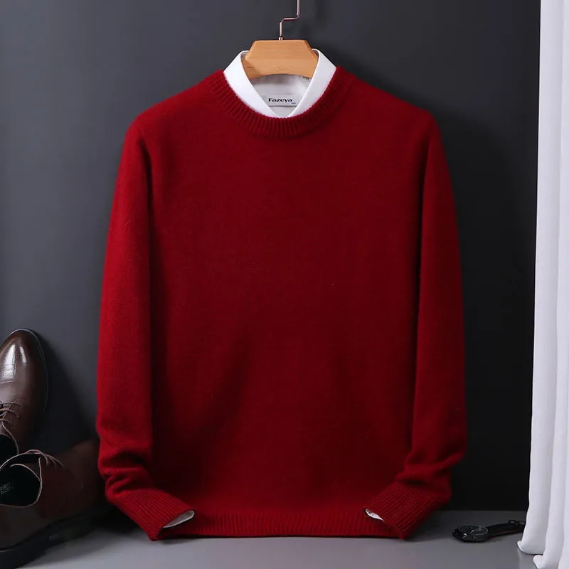 Men's Warm Knitted Jumper – Cozy Sweater for Winter and Casual Wear