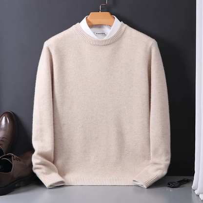 Men's Warm Knitted Jumper – Cozy Sweater for Winter and Casual Wear