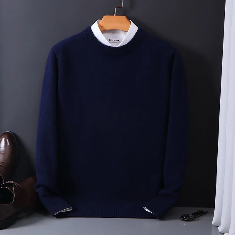 Men's Warm Knitted Jumper – Cozy Sweater for Winter and Casual Wear