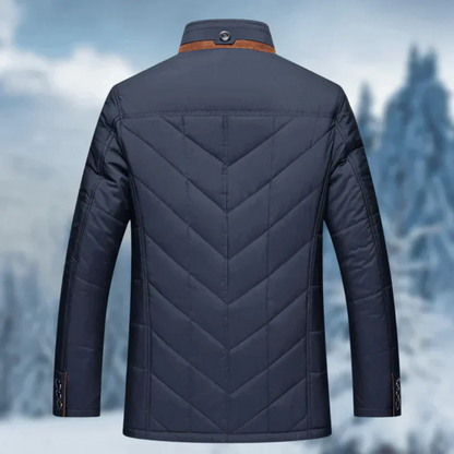 Men's Warm Winter Jacket – Quilted Insulated Coat for Cold Weather Outdoor Use