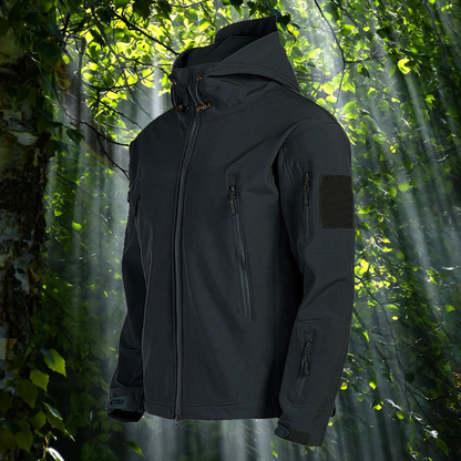 Men's Lightweight Black Windbreaker Jacket – Stylish Waterproof Outdoor Coat