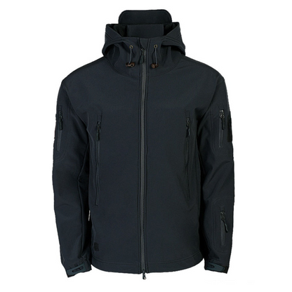 Men's Lightweight Black Windbreaker Jacket – Stylish Waterproof Outdoor Coat