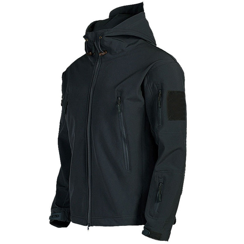 Men's Lightweight Black Windbreaker Jacket – Stylish Waterproof Outdoor Coat