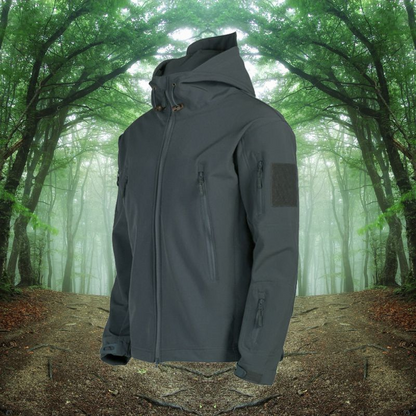 Men's Lightweight Black Windbreaker Jacket – Stylish Waterproof Outdoor Coat