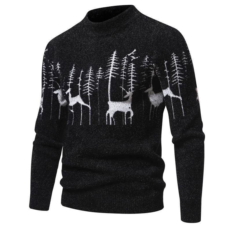 Men's Christmas Jumper Black – Cozy Holiday Sweater for Winter Celebrations