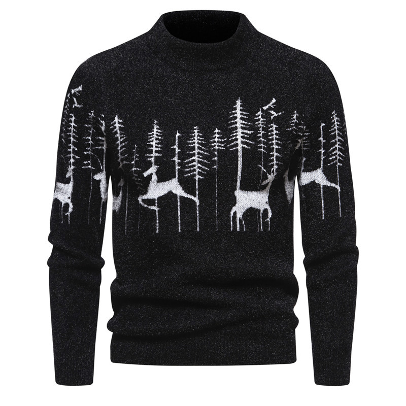 Men's Christmas Jumper Black – Cozy Holiday Sweater for Winter Celebrations