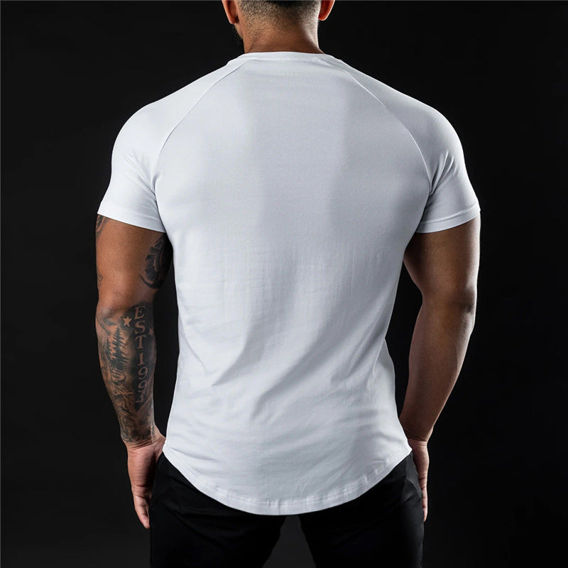 Men's Slim Fit White T-Shirt – Comfortable Cotton Tee for Casual Wear