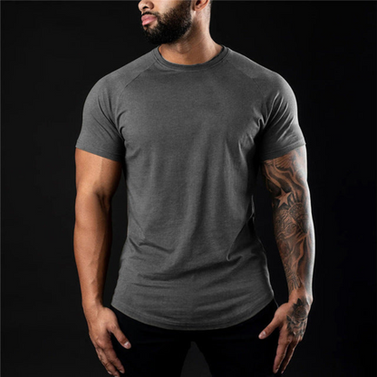 Men's Slim Fit White T-Shirt – Comfortable Cotton Tee for Casual Wear