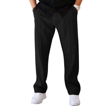 Men's Wide Trousers Black – Comfortable Stylish Trousers for Casual and Formal Wear