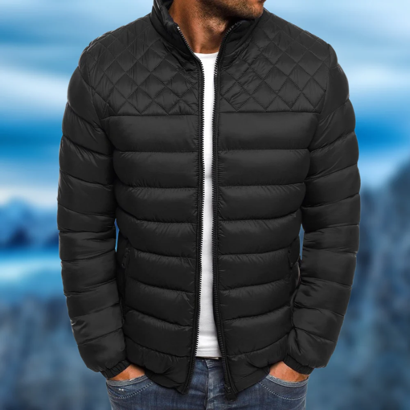 Men's Winter Down Jacket – Warm Padded Coat for Cold Weather Outdoor Wear