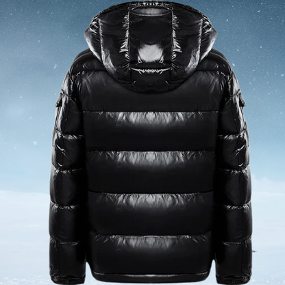 Men's Black Padded Winter Jacket – Stylish Insulated Coat for Cold Weather