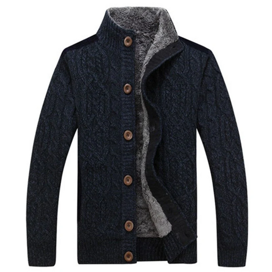 Men's Winter Cardigan Beige – Cozy Knit Sweater for Cold Weather Style