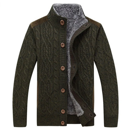 Men's Winter Cardigan Beige – Cozy Knit Sweater for Cold Weather Style