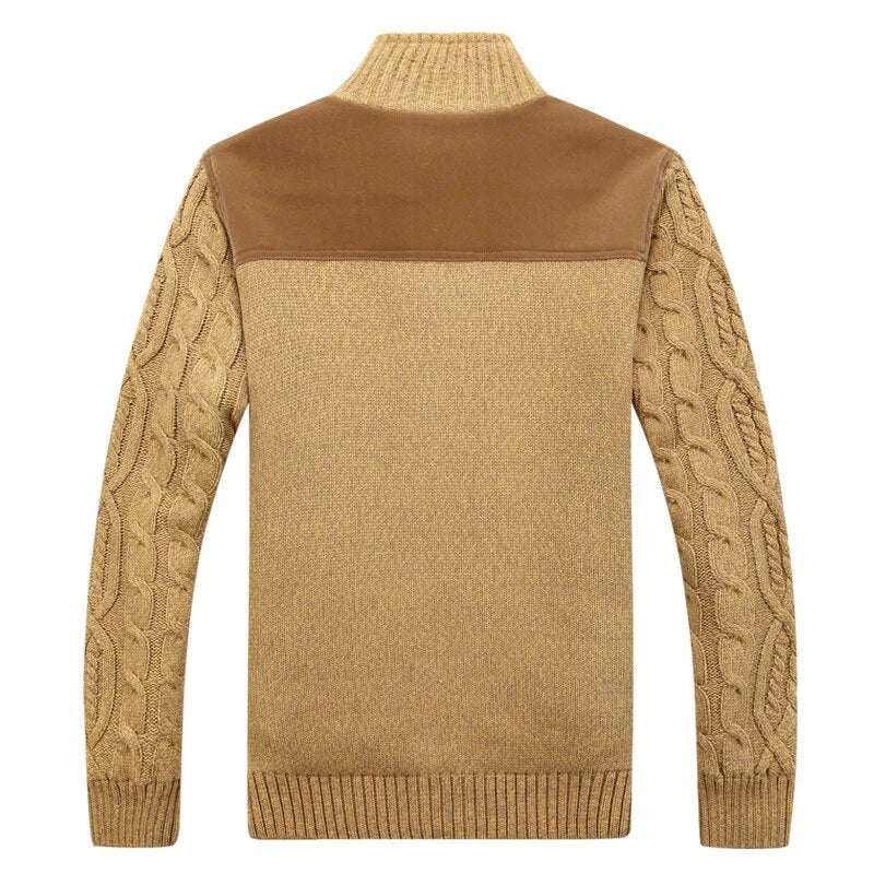 Men's Winter Cardigan Beige – Cozy Knit Sweater for Cold Weather Style