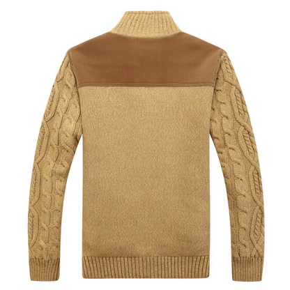 Men's Winter Cardigan Beige – Cozy Knit Sweater for Cold Weather Style