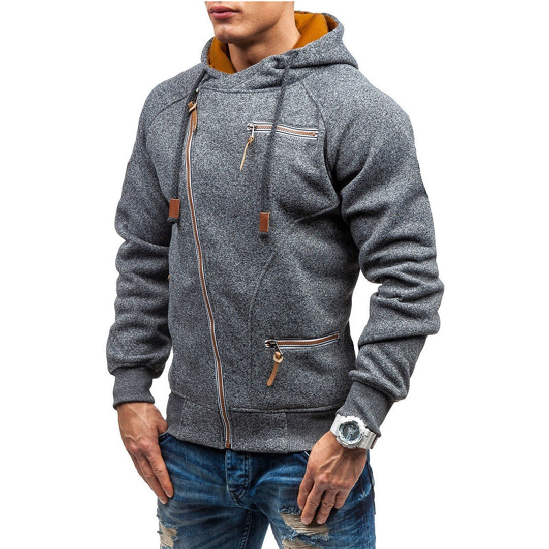 Men's Zip Hoodie Black – Comfortable Hooded Sweatshirt for Casual Wear