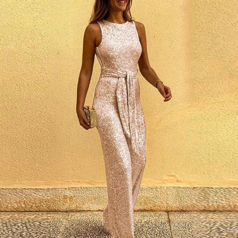 Women's Formal Jumpsuit – Elegant Tailored Design for Special Occasions